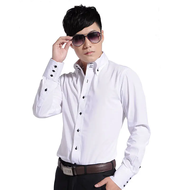 Dress Shirt for Men Button-dow - đánh giá và giá Korean Men Formal Wear