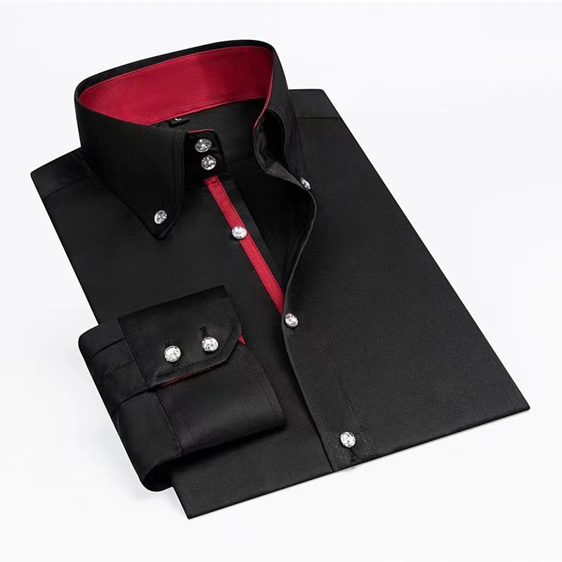 Men Designer Dress Shirt Butto - đánh giá và giá Korean Men Formal Wear