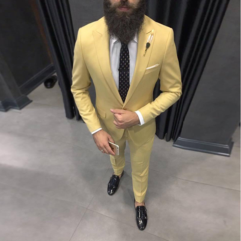 2025 Latest Yellow Men Suits f - đánh giá và giá Formal Wear For Men Yellow
