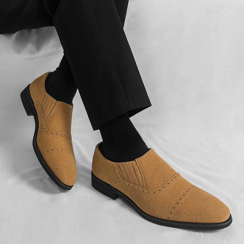 Retro Men Loafers Black Yellow - đánh giá và giá Formal Wear For Men Yellow