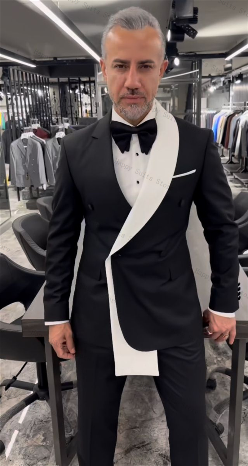 Black White Men Suit Set 2 Pie - đánh giá và giá Men Formal Wear Black And White