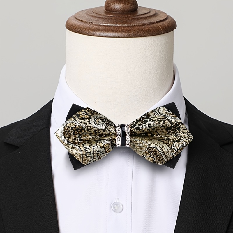Men's Jacquard Satin Bow Tie w - đánh giá và giá Formal Wear For Men Yellow