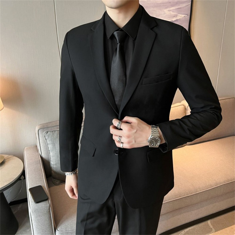 Men‘s 2 Piece Slim Fit Suit Se - đánh giá và giá Korean Men Formal Wear