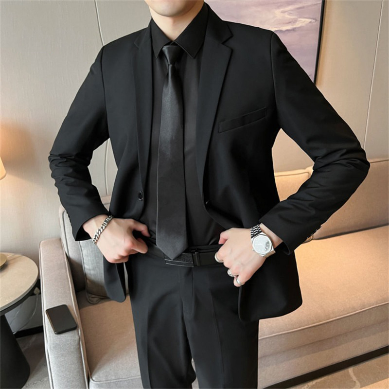 Men‘s 2 Piece Slim Fit Suit Se - đánh giá và giá Korean Men Formal Wear