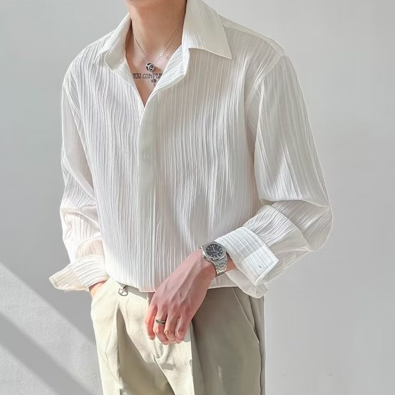 Black Apricot White Long-sleev - đánh giá và giá Korean Men Formal Wear