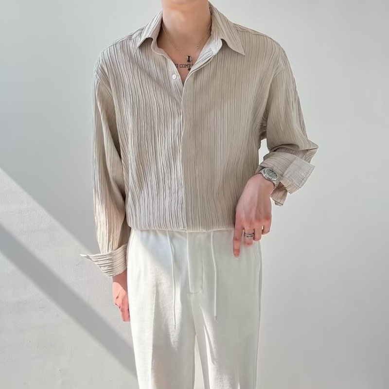 Black Apricot White Long-sleev - đánh giá và giá Korean Men Formal Wear