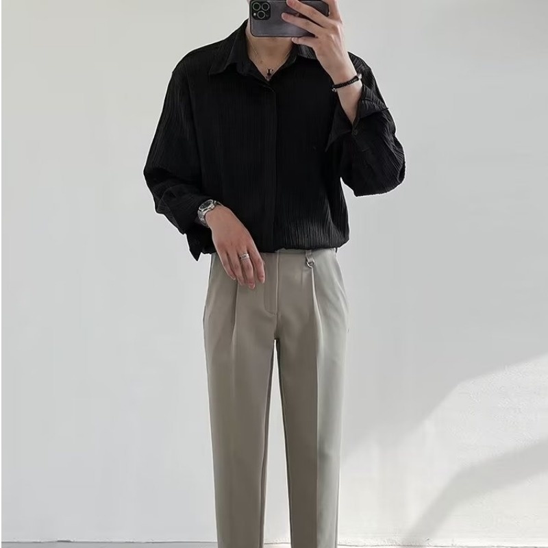 Black Apricot White Long-sleev - đánh giá và giá Korean Men Formal Wear